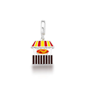 Berloque Barraca Color em Prata 925
