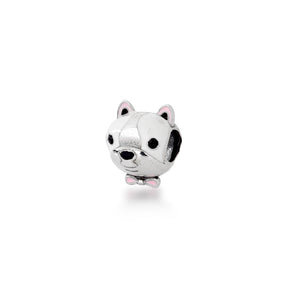 Berloque Carinha de Cachorro Color em Prata 925